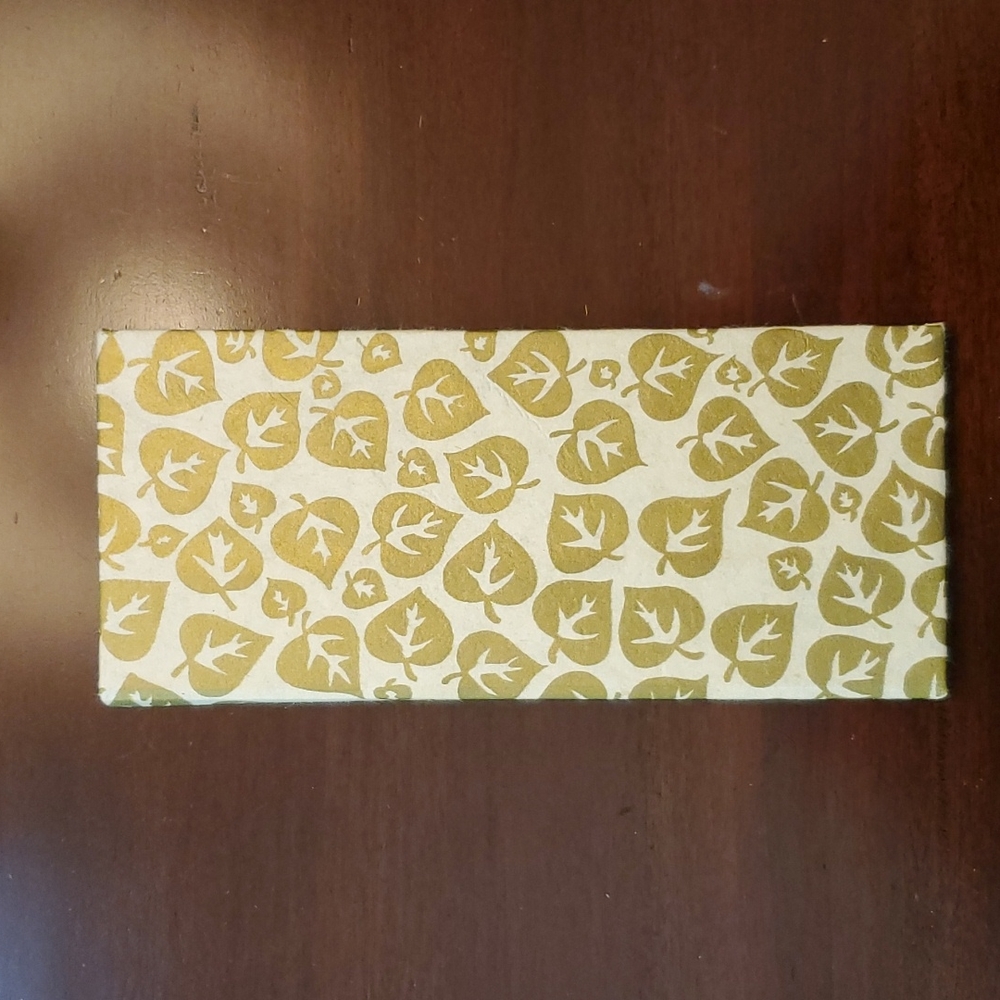 NWOT Journal with goldfoil cover and back, blank recycled paper
